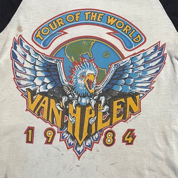 Van Halen 1984 World Tour Vintage 80s Shirt Small - Picture 3 of 11